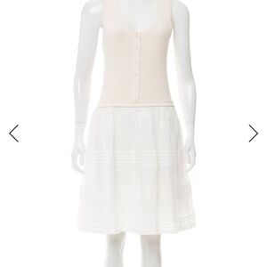 Burberry Cream and White Midi Dress